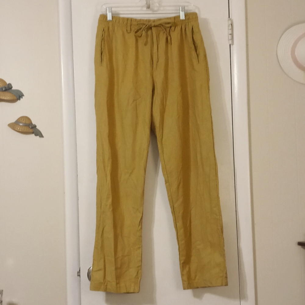 Mustard Linen Pants
